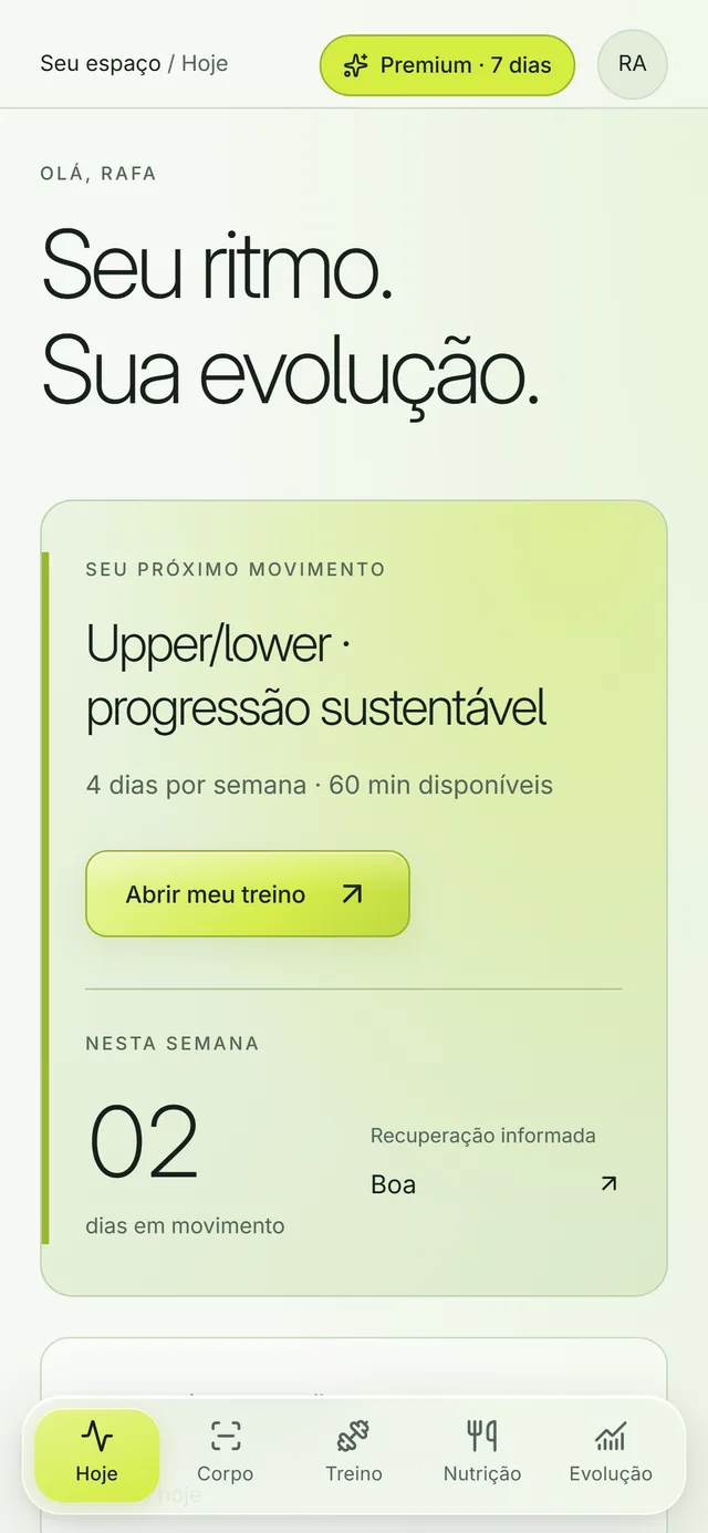 Tela Hoje no Apex Bio