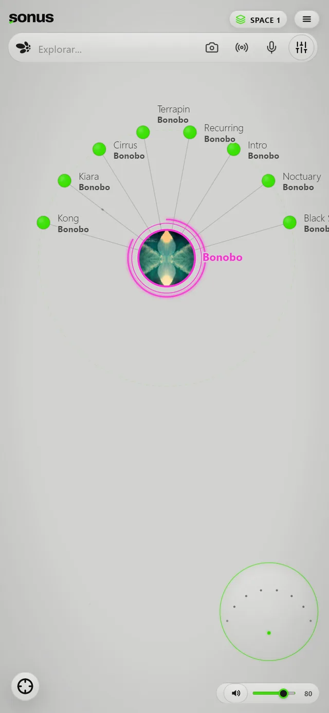 Tela Mapa sonoro e busca no Sonus