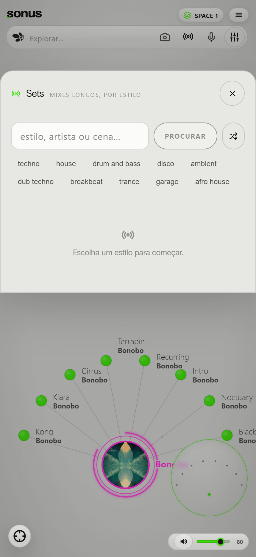 Sets Screen and Sonus Radio on Sonus