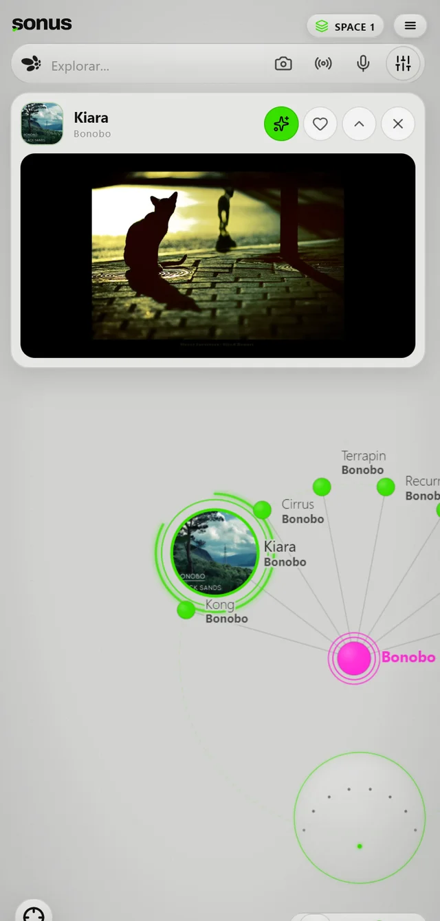 Listen screen without leaving the map in Sonus
